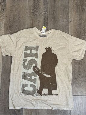 Tilly's Beige Graphic 'CASH' Short-Sleeve Tee CB0840